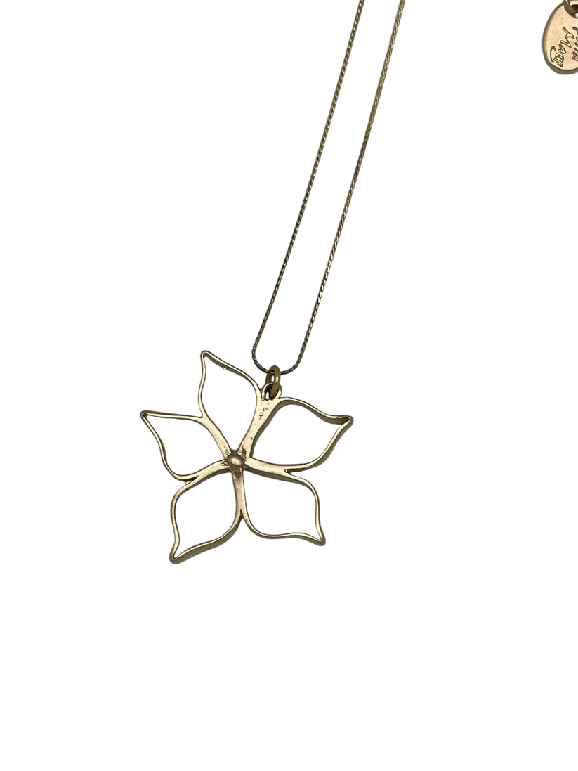 Collar largo latón 80cm Irregular Blom dorado chapado - Imagen 3