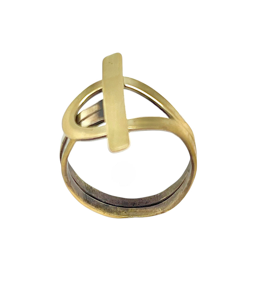 Anillo Cierre en latón chapado dorado_ - Imagen 3
