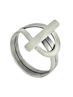 Anillo Cierre en latón chapado plata de ley 10µ