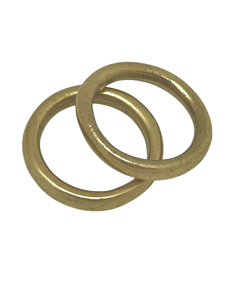 Pareja Alianza zamak chapado dorado (latón) - Imagen 4