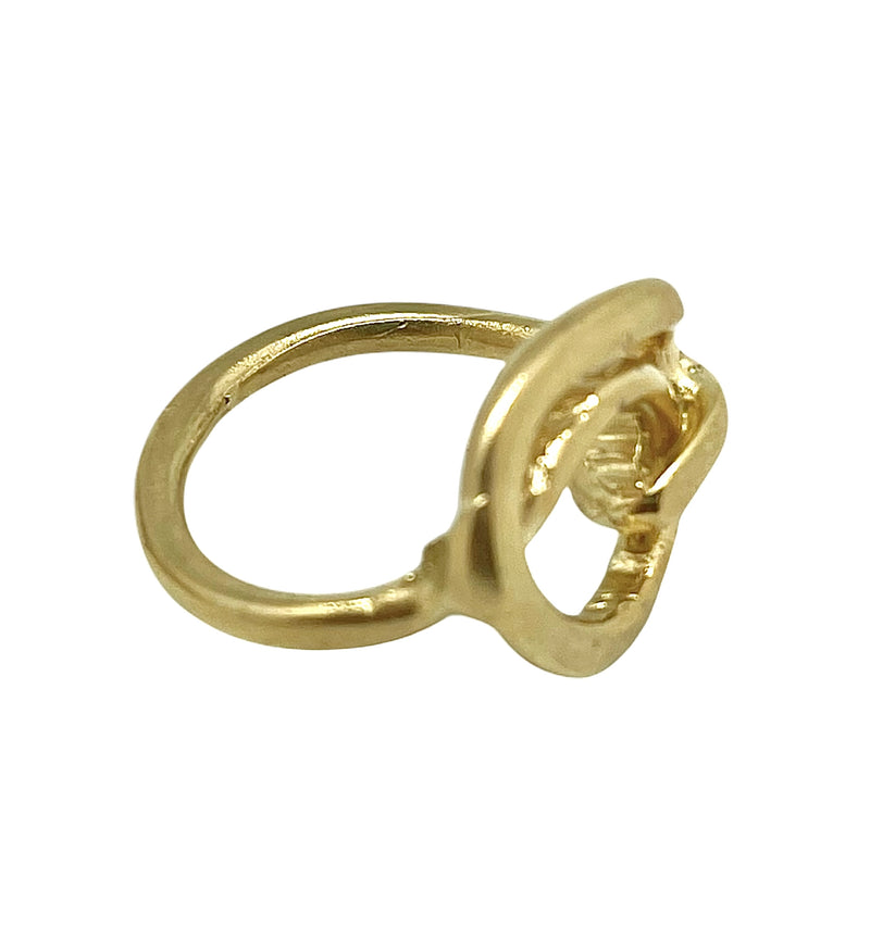 Anillo Mi Mundo en zamak chapado dorado (latón) - Imagen 4