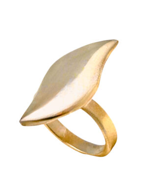 Anillo Gota a Gota en dorado chapado latón