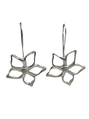 Pendiente gancho Irregular Blom G en plata chapado 10µ