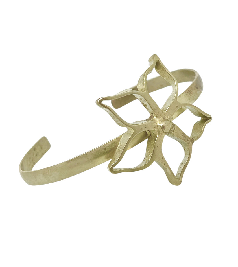 Pulsera brazalete fino IrregularBlom Únic dorado (latón) ajustable - Imagen 3