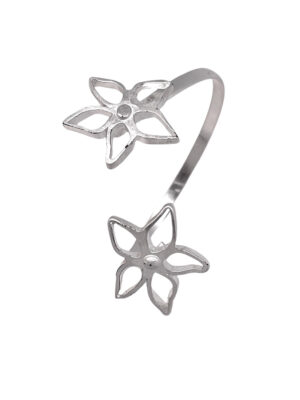 Pulsera brazalete fino IrregularBlom Doble plata chapado 10µ ajustable