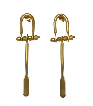 Pendiente Icon dorado latón