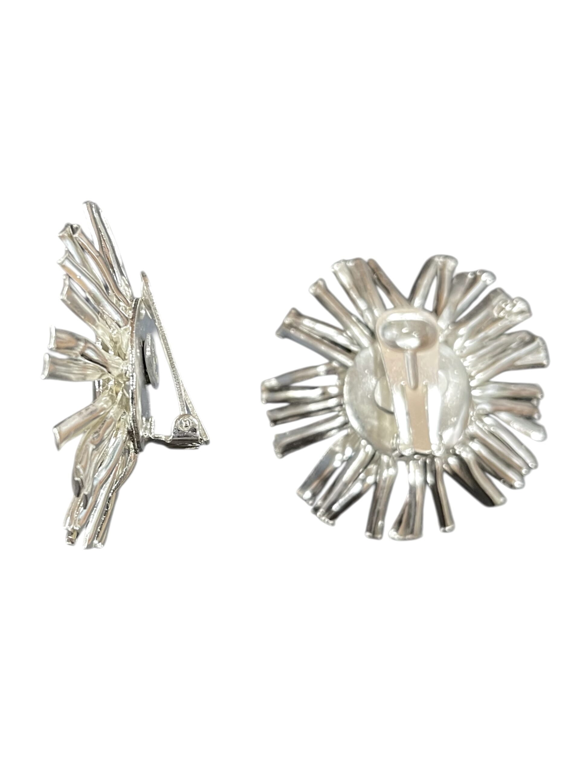Pendientes Girasól plata 10µ latón - Imagen 5