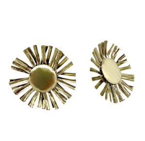 Pendientes Girasól dorado latón