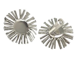 Pendientes Girasól plata 10µ latón