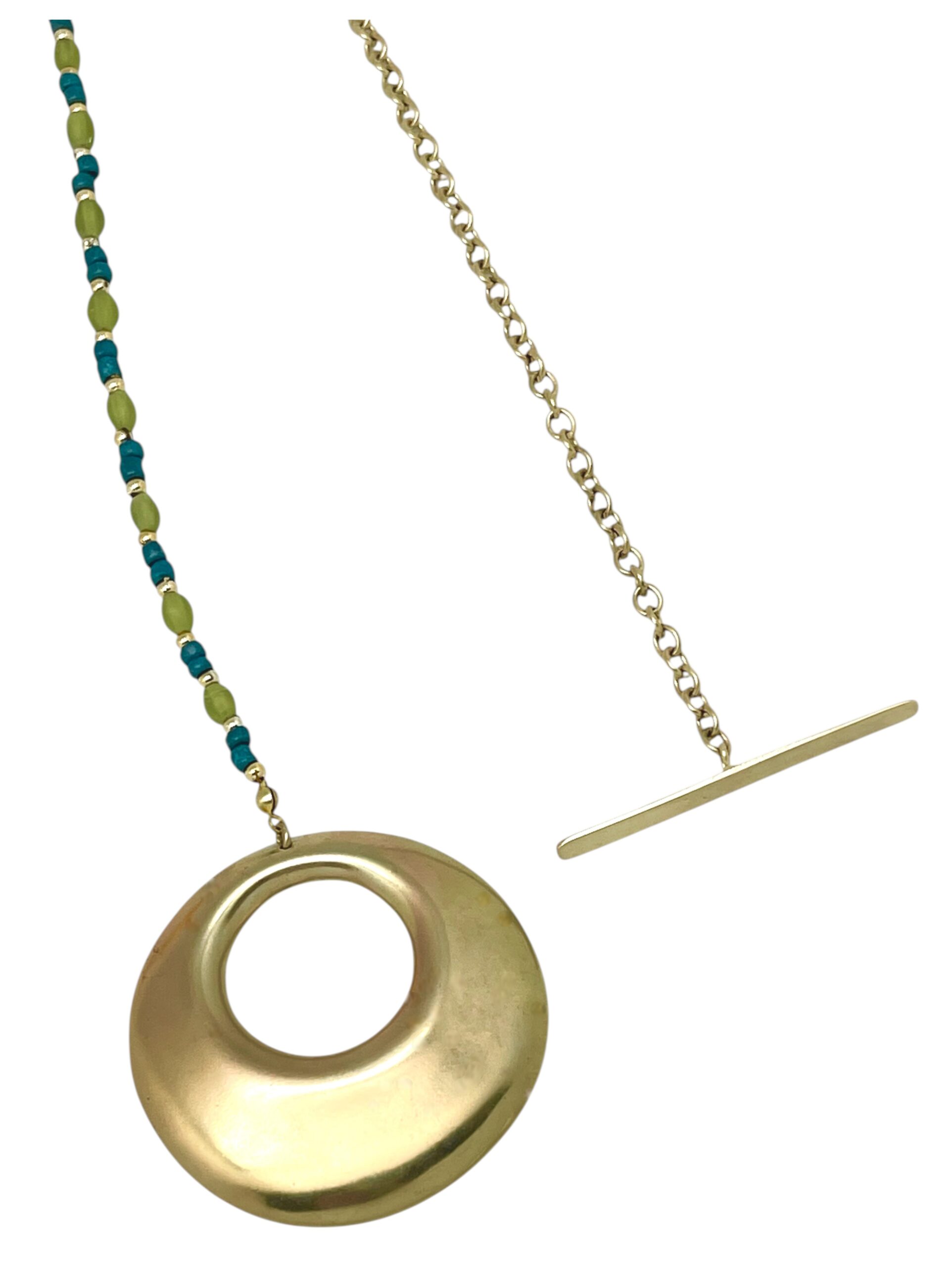 Collar MyHole en dorado y verdes - Imagen 3