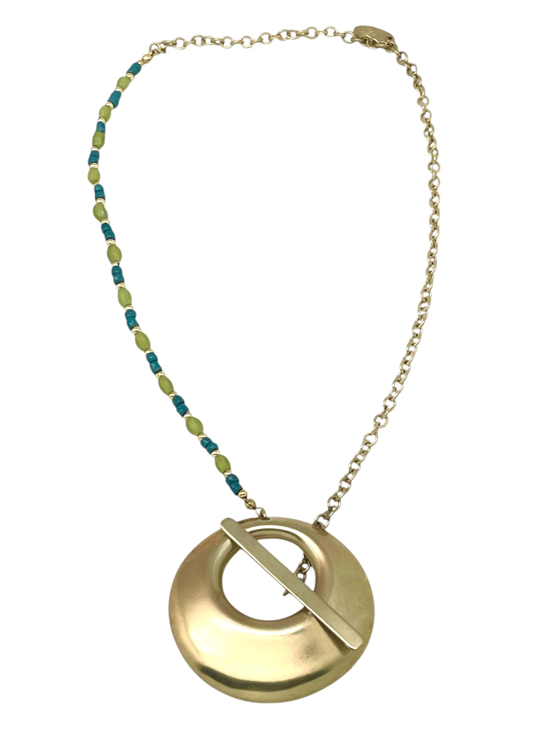 Collar MyHole en dorado y verdes