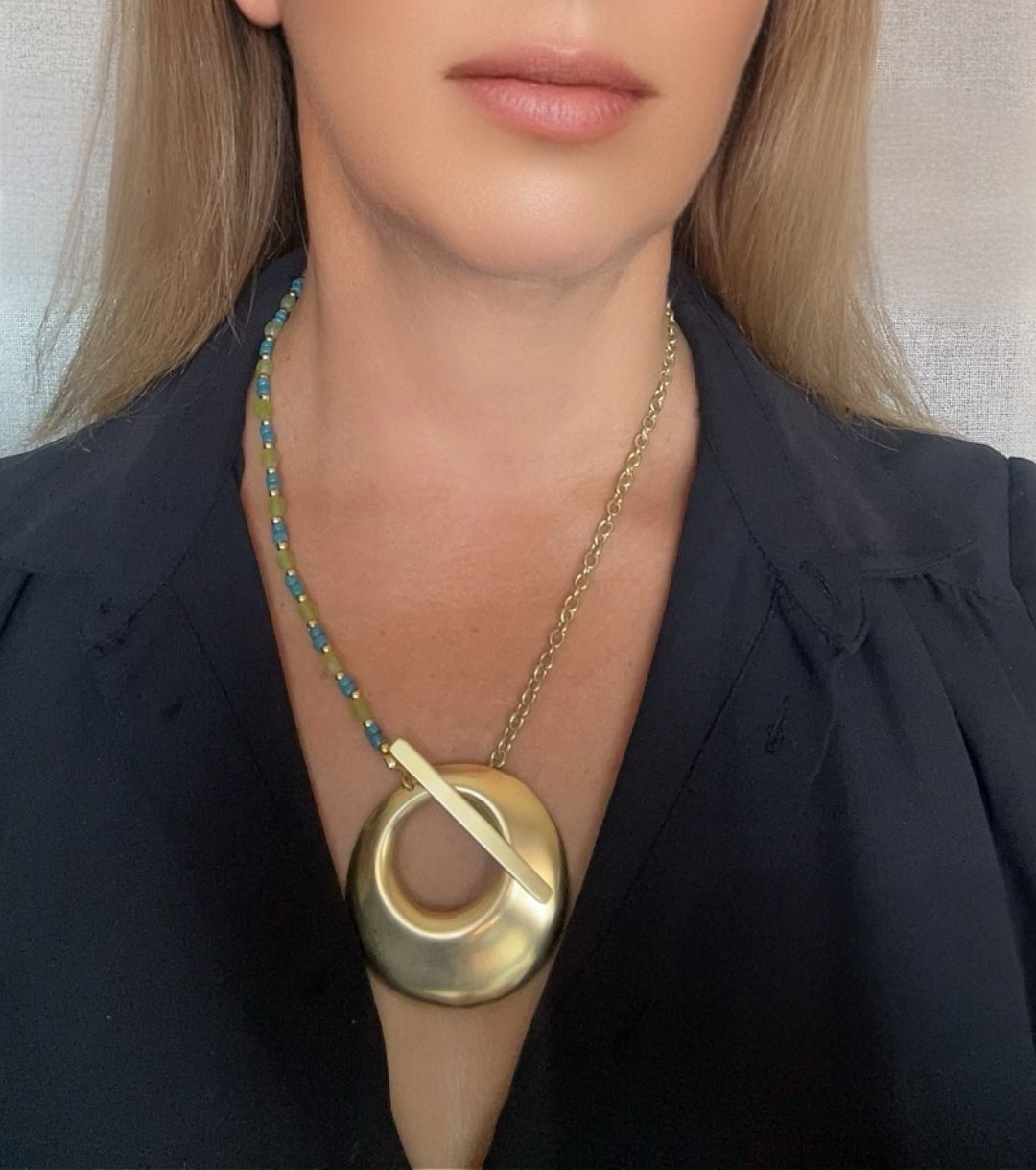 Collar MyHole en dorado y verdes - Imagen 4