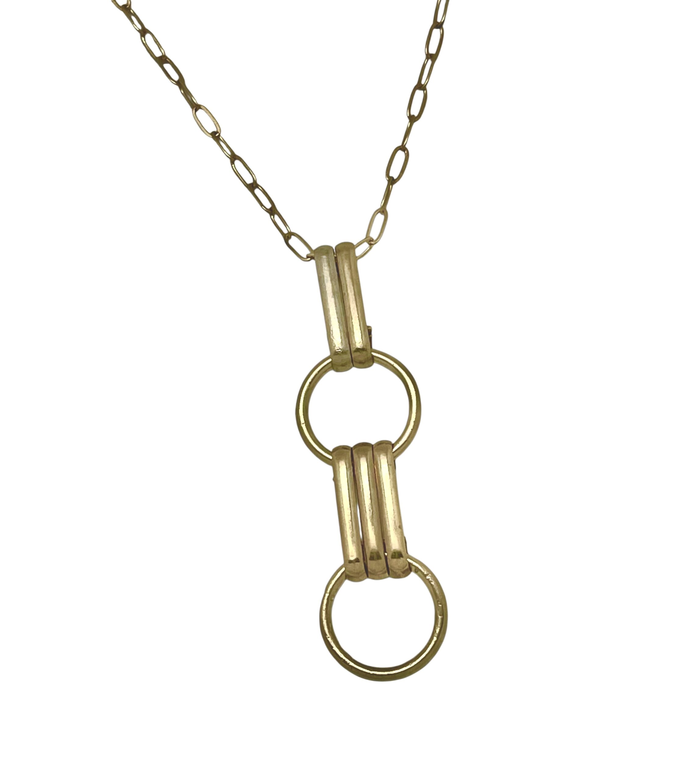 Collar 2For2 colgante con cadena en dorado_laton - Imagen 3