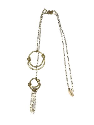 Collar Me Engancho en cadena y dorado_laton
