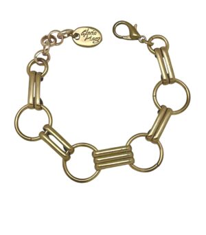 Pulsera Total For U en laton y metal dorado chapado