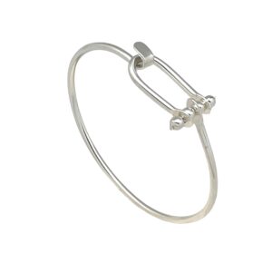 Pulsera Icon en latón chapado plata 10µ