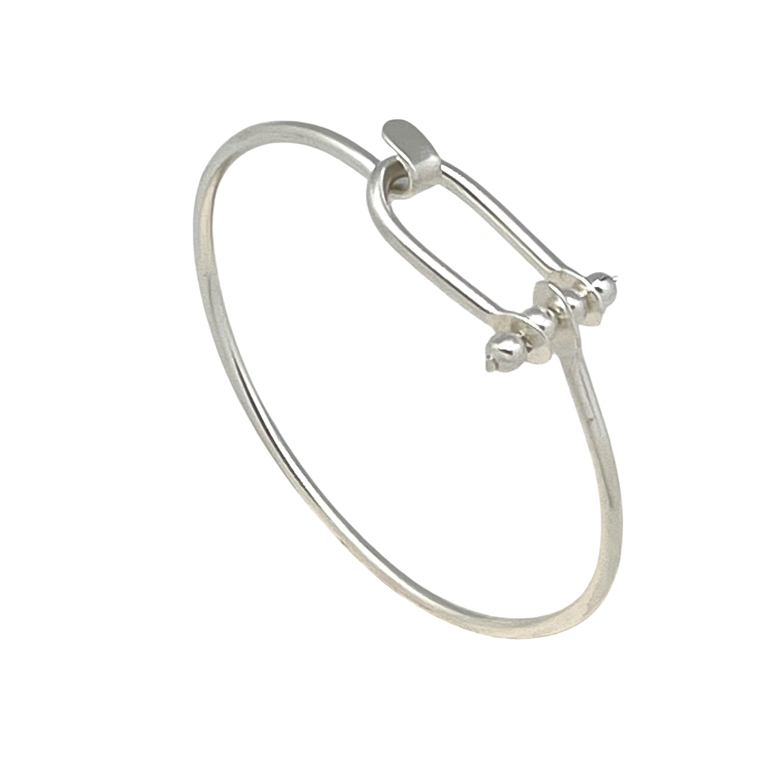Pulsera Icon en latón chapado plata 10µ