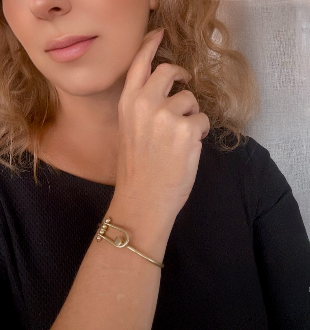 Pulsera Icon en latón chapado dorado - Imagen 6