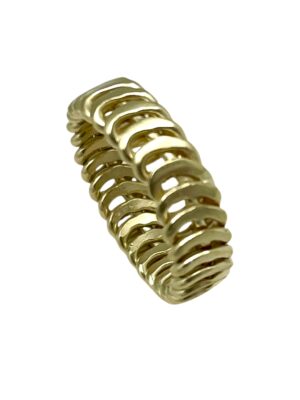 Anillo Marea en dorado latón. T16