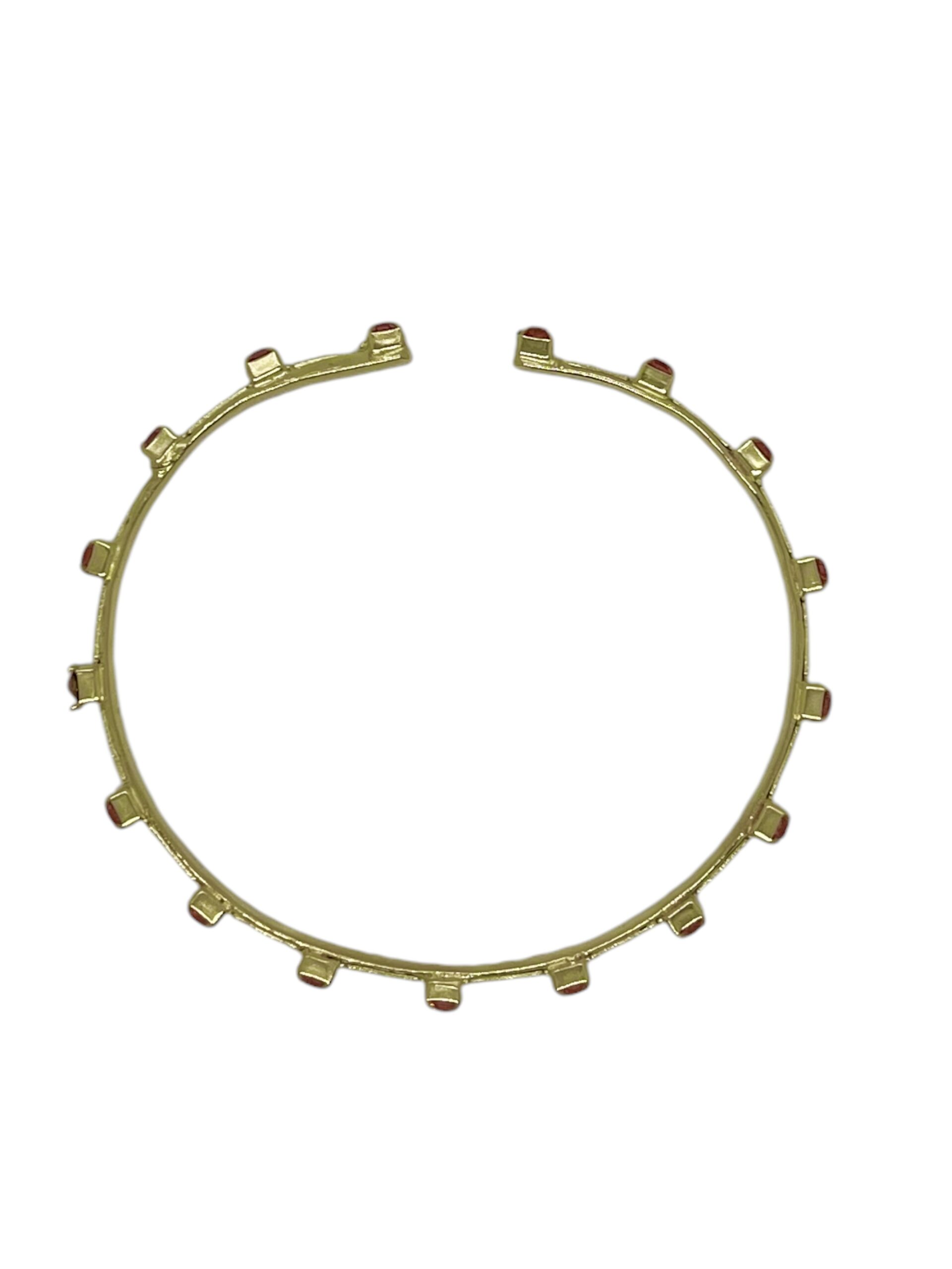 Pulsera Point dorado y cristales de Sw en paparadcha - Imagen 5